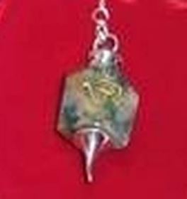Pendul din agat cu simbolul Tao pe lantisor argintiu