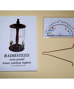Ansa radiestezica simetrica din cupru cu raportor zodii europene si brosura explicativa - romana