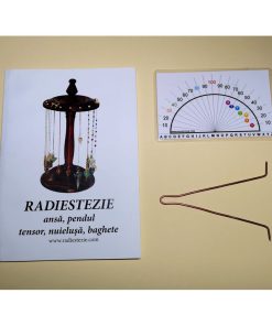 Ansa radiestezica simetrica din cupru cu raportor 7 chakre si brosura explicativa - romana