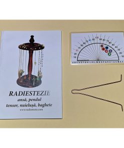 Ansa radiestezica simetrica din cupru cu raportor ingeri si brosura explicativa - romana