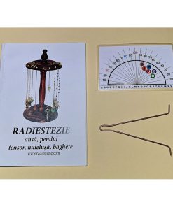 Ansa radiestezica simetrica din cupru cu raportor ingeri-arhangheli si brosura explicativa - romana