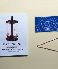 Ansa radiestezica simetrica din cupru cu raportor - cifre si brosura explicativa - romana