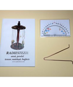 Ansa radiestezica asimetrica din cupru cu raportor zodii europene si brosura explicativa - romana