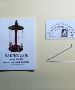 Ansa radiestezica asimetrica din cupru cu raportor clasic si brosura explicativa - romana