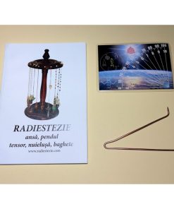 Ansa radiestezica asimetrica din cupru cu raportor Reiki si brosura explicativa - romana