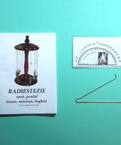 Ansa radiestezica asimetrica din metal nobil cu raportor clasic si brosura explicativa - romana