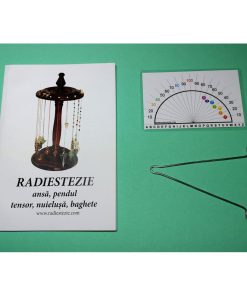 Ansa radiestezica simetrica din metal nobil cu raportor 7 chakre si brosura explicativa - romana