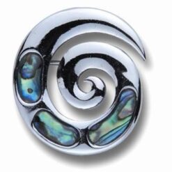 Brosa din metal cu scoica marina - Spirala Reiki Brosa din metal cu scoica marina - Spirala Reiki