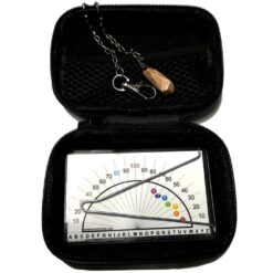 Kit de radiestezie compus din pendul, ansa, raportor si mini-borseta