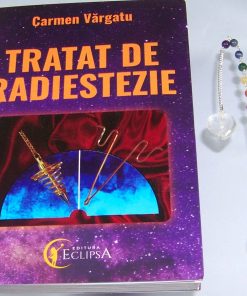 Pendul din cristal de stanca cu cristalele celor 7 chakre