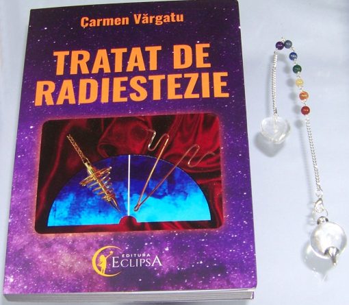 Pendul din cristal de stanca cu cristalele celor 7 chakre