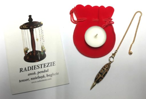 Pendul Feng Shui si cristal Dzi