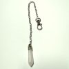Pendul din cristal de cuart roz pe lantisor argintiu