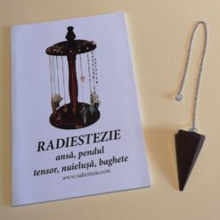 Pendul din agat, multifatetat, maro, cu brosura in limba romana