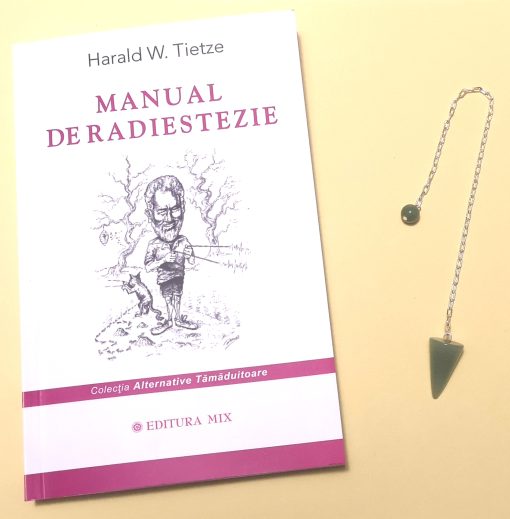 Set compus din cartea Manual de radiestezie si pendul din cristal de aventurin