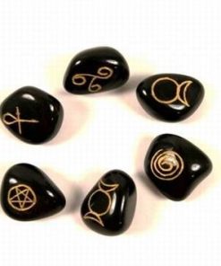 Set de 6 cristale de agat cu 6 simboluri Reiki/magie