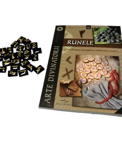 Set de rune din onix si cartea Runele cadou