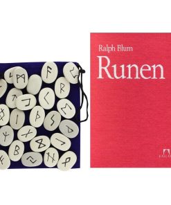 Set compus din rune din piatra, manual si saculet