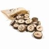Set de rune din lemn, lucrate manual